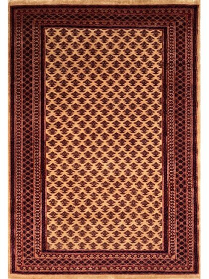 4x6 ft Hand Knotted Wool Carpet Camel Lichi