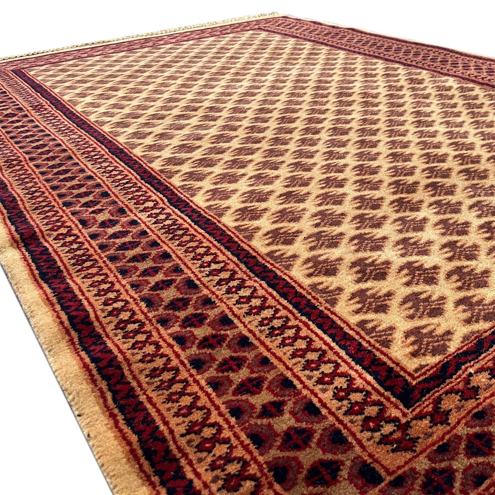 4x6 ft Hand Knotted Wool Carpet Camel Lichi - Image 5