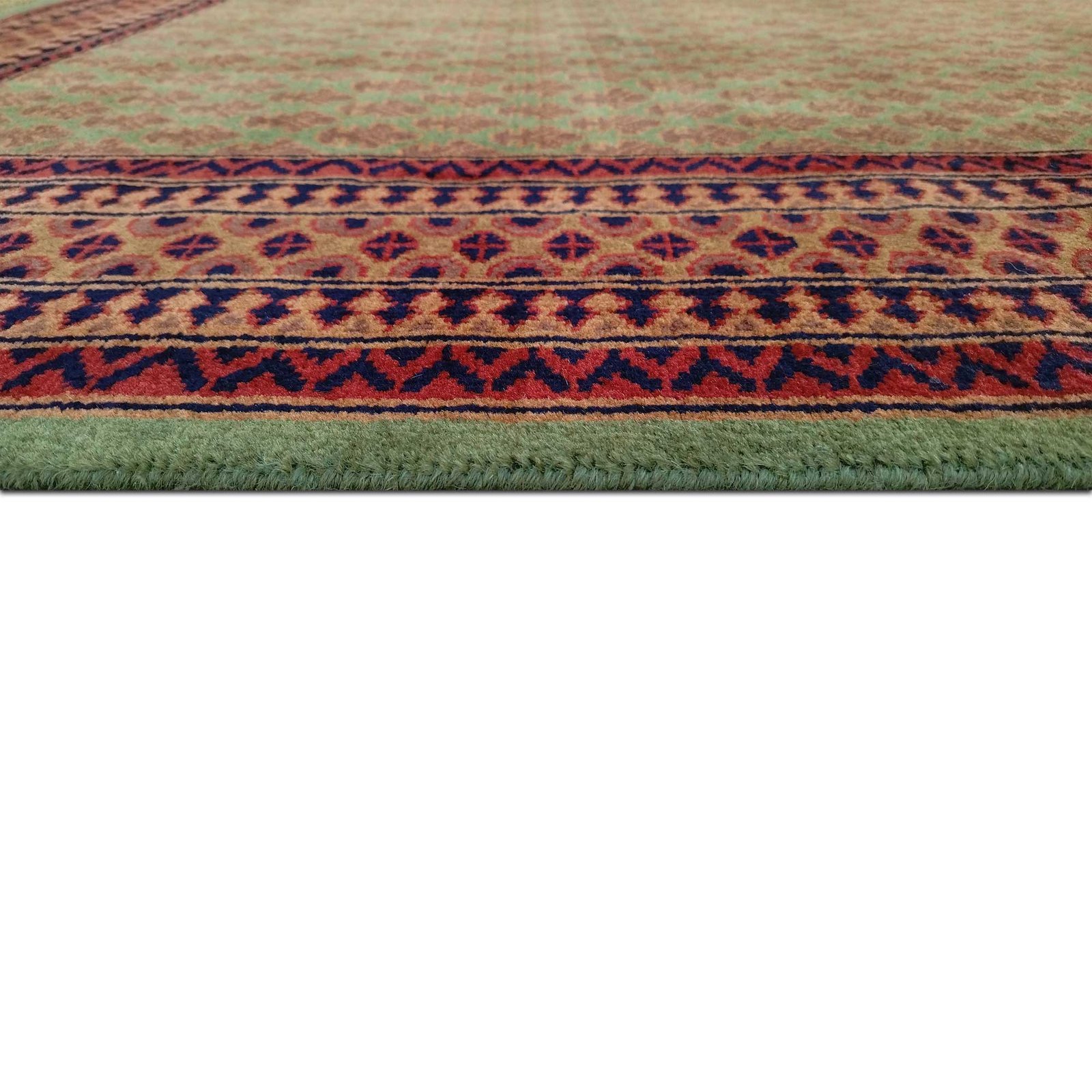 4x6 Feet Hand Knotted Green Carpet Lichi (Wool) - Image 4