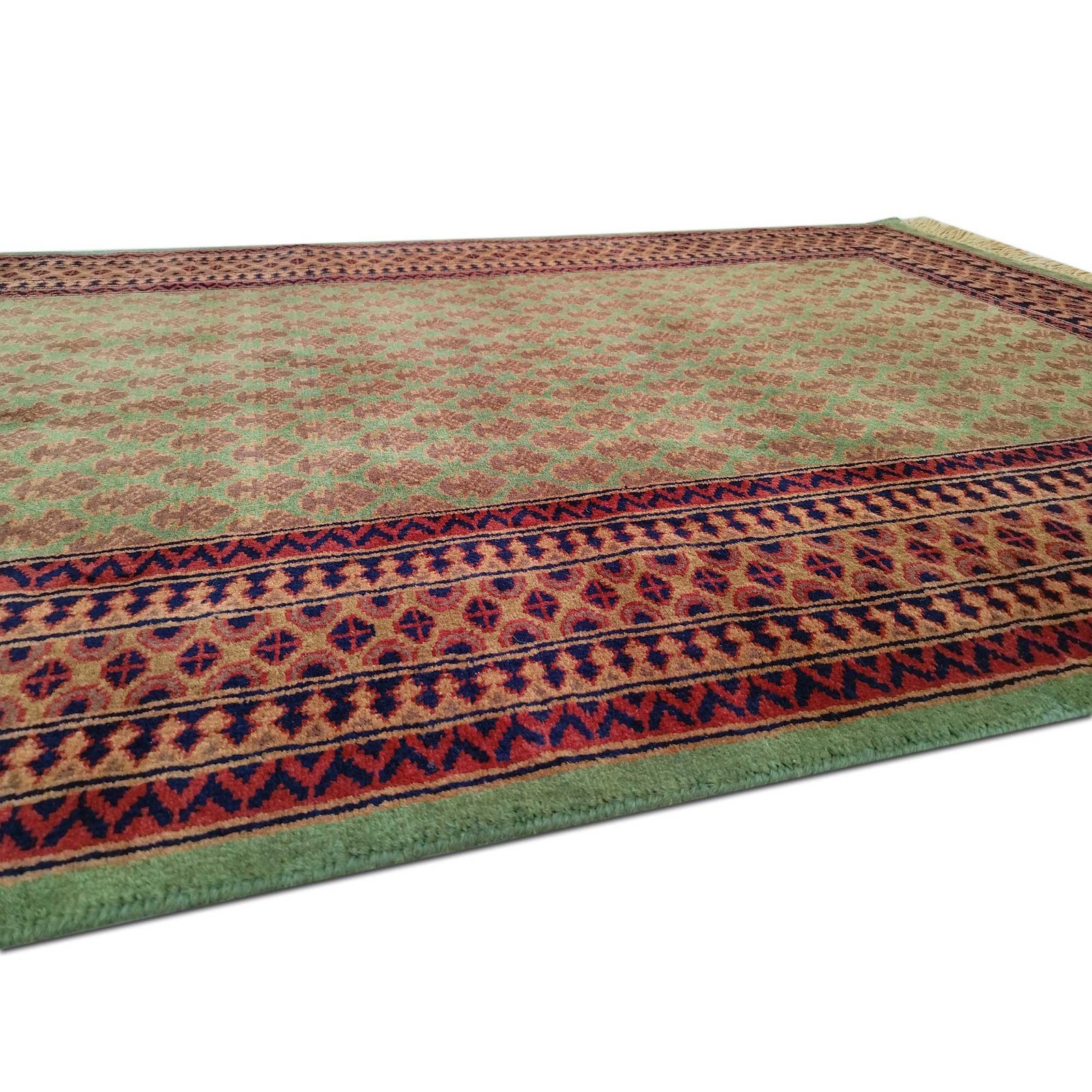 4x6 Feet Hand Knotted Green Carpet Lichi (Wool) - Image 5