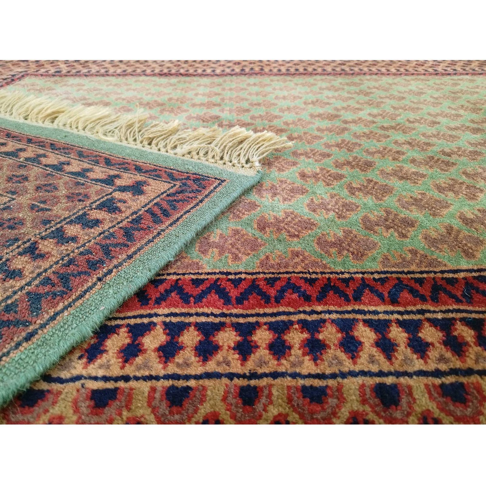 4x6 Feet Hand Knotted Green Carpet Lichi (Wool) - Image 6
