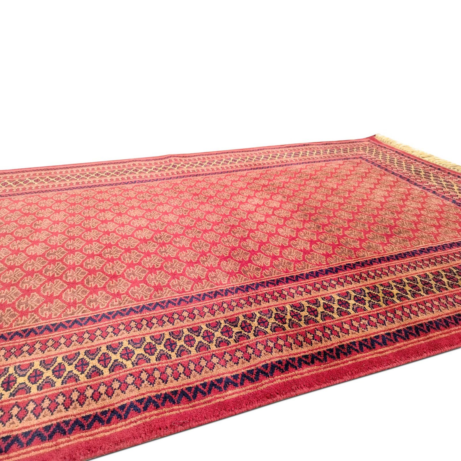 4x6 Feet Hand Knotted Wool Carpet Red - Image 5