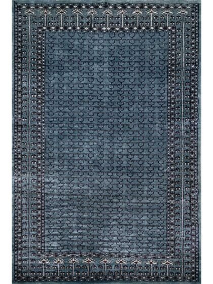 4x6 ft Hand Knotted Royal Grey Bamboo Silk Carpet