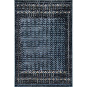 4x6 ft Hand knotted Wool Carpet Bluish Gray Parda