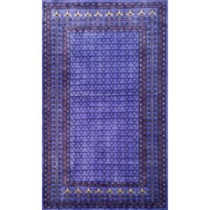 4x6 feet Handmade Purple Wool Carpet Parda