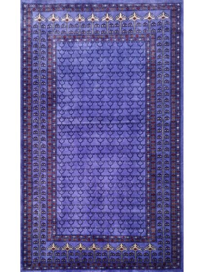 4x6 feet Handmade Purple Wool Carpet Parda