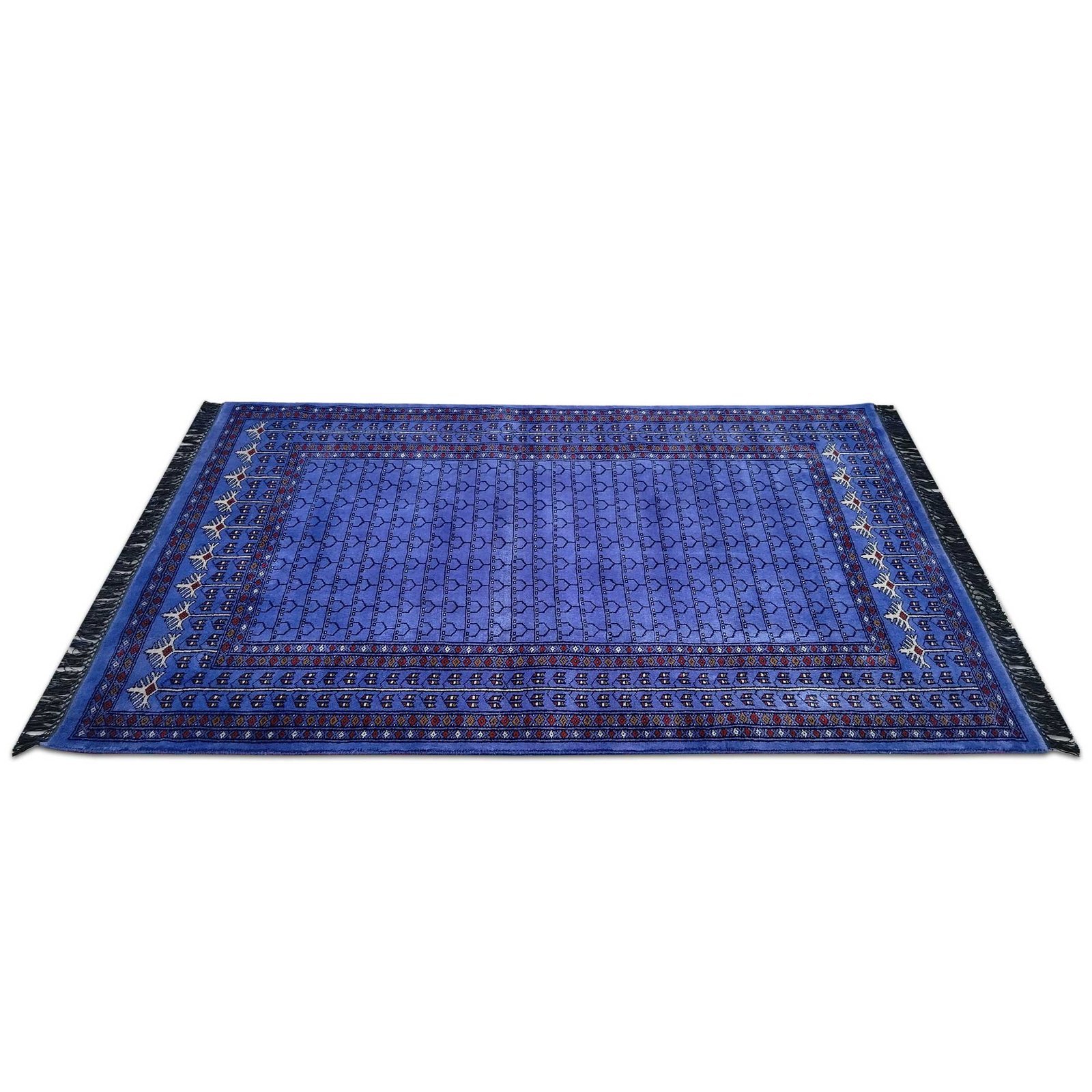 4x6 feet Handmade Purple Wool Carpet Parda - Image 3