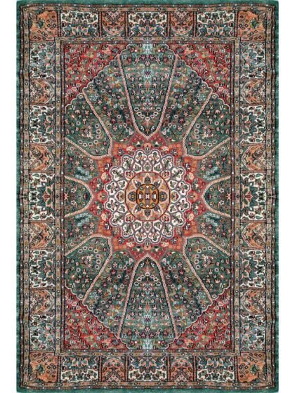 4x6 Feet Hand Knotted Blue Persian Bamboo Silk Carpet