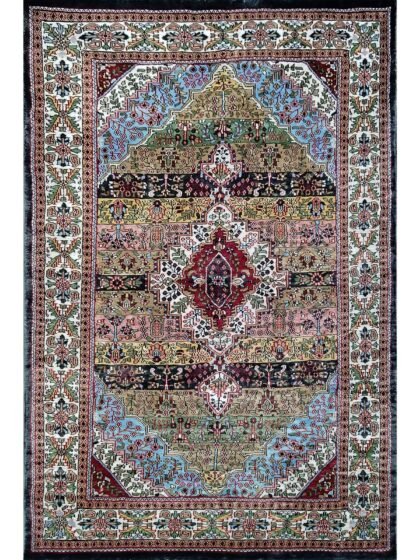 4x6 feet Hand Knotted Bamboo Silk Carpet Traditional Floral Shiny