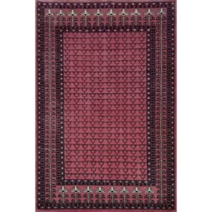 4x6 ft Peach Hand Knotted Wool Carpet