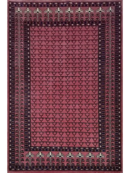 4x6 ft Peach Hand Knotted Wool Carpet