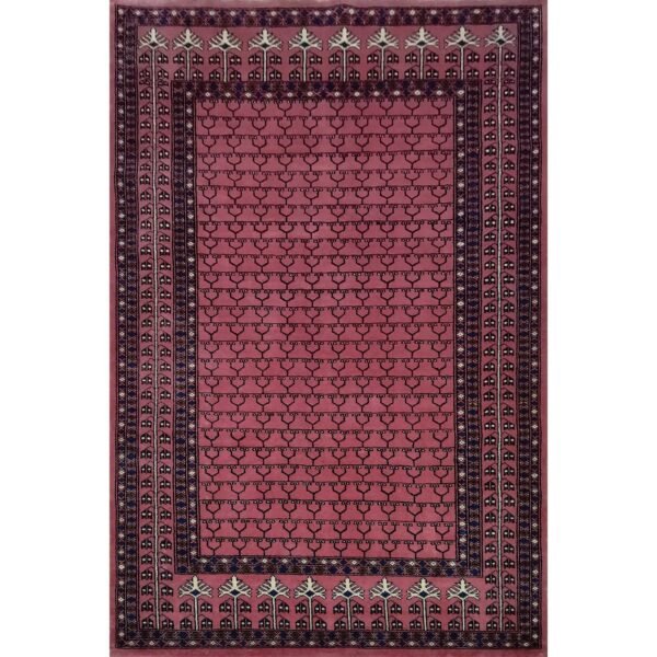 4x6 ft Peach Hand Knotted Wool Carpet
