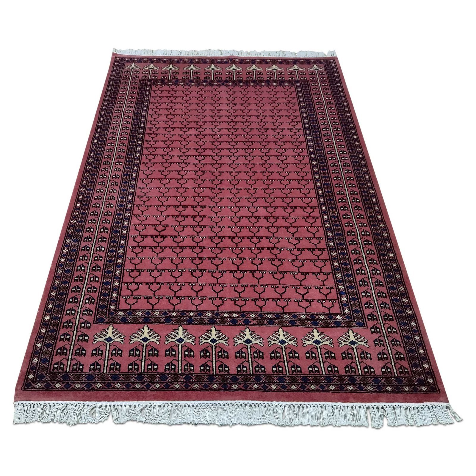 4x6 ft Peach Hand Knotted Wool Carpet - Image 2