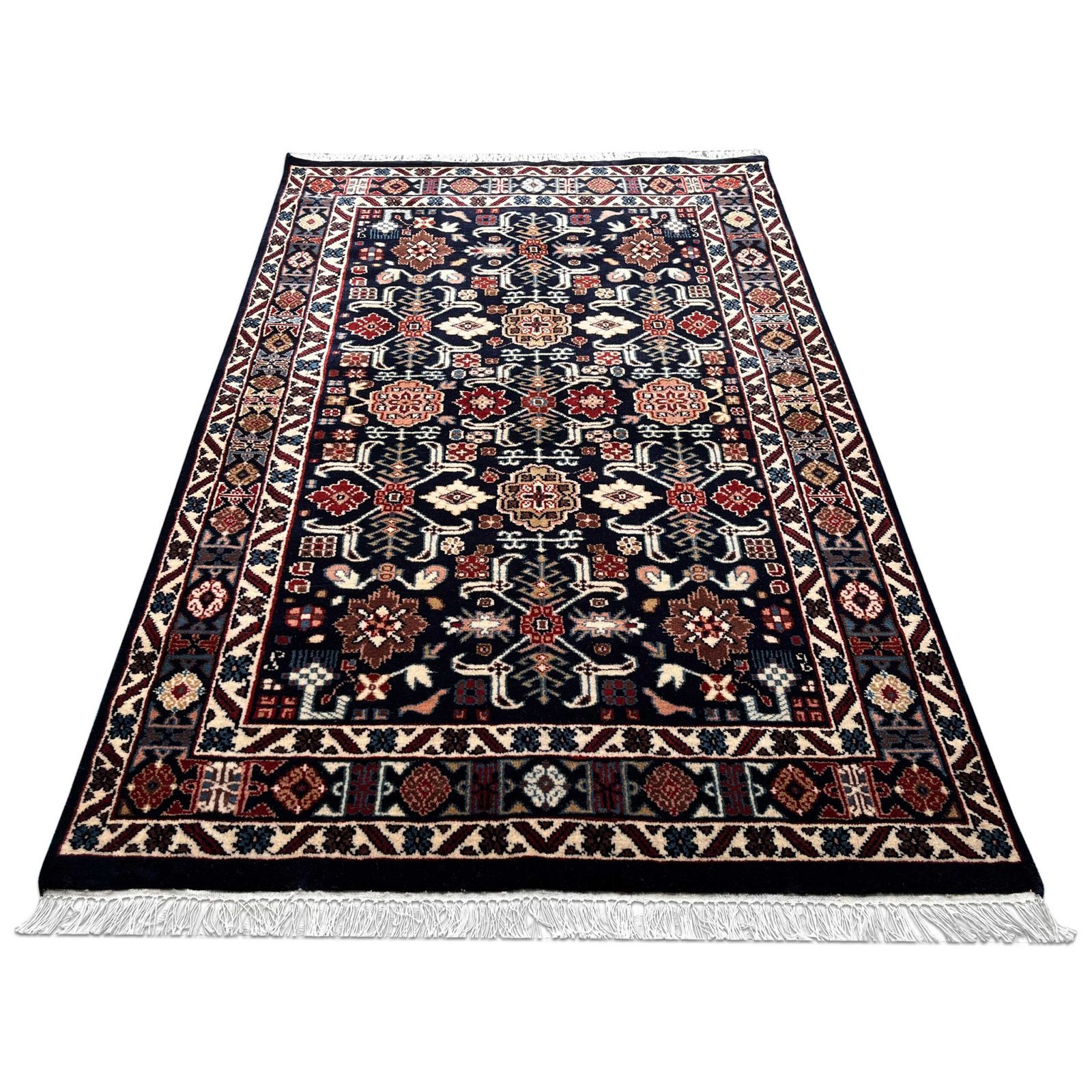 4x6 ft Hand Knotted Wool Carpet Black Rooz - Image 6