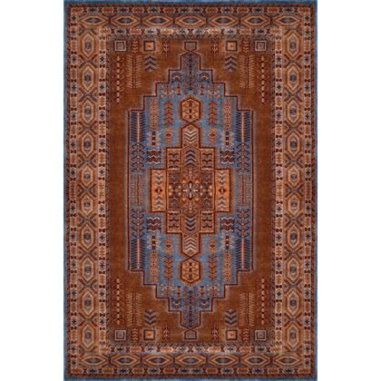 4x6 Handmade Hand Knotted Wool Carpet Teer Blue
