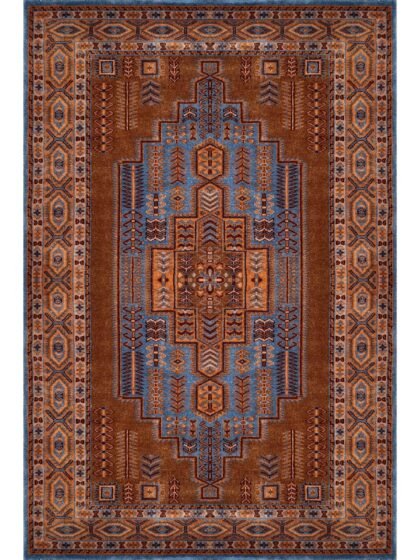 4x6 Handmade Hand Knotted Wool Carpet Teer Blue