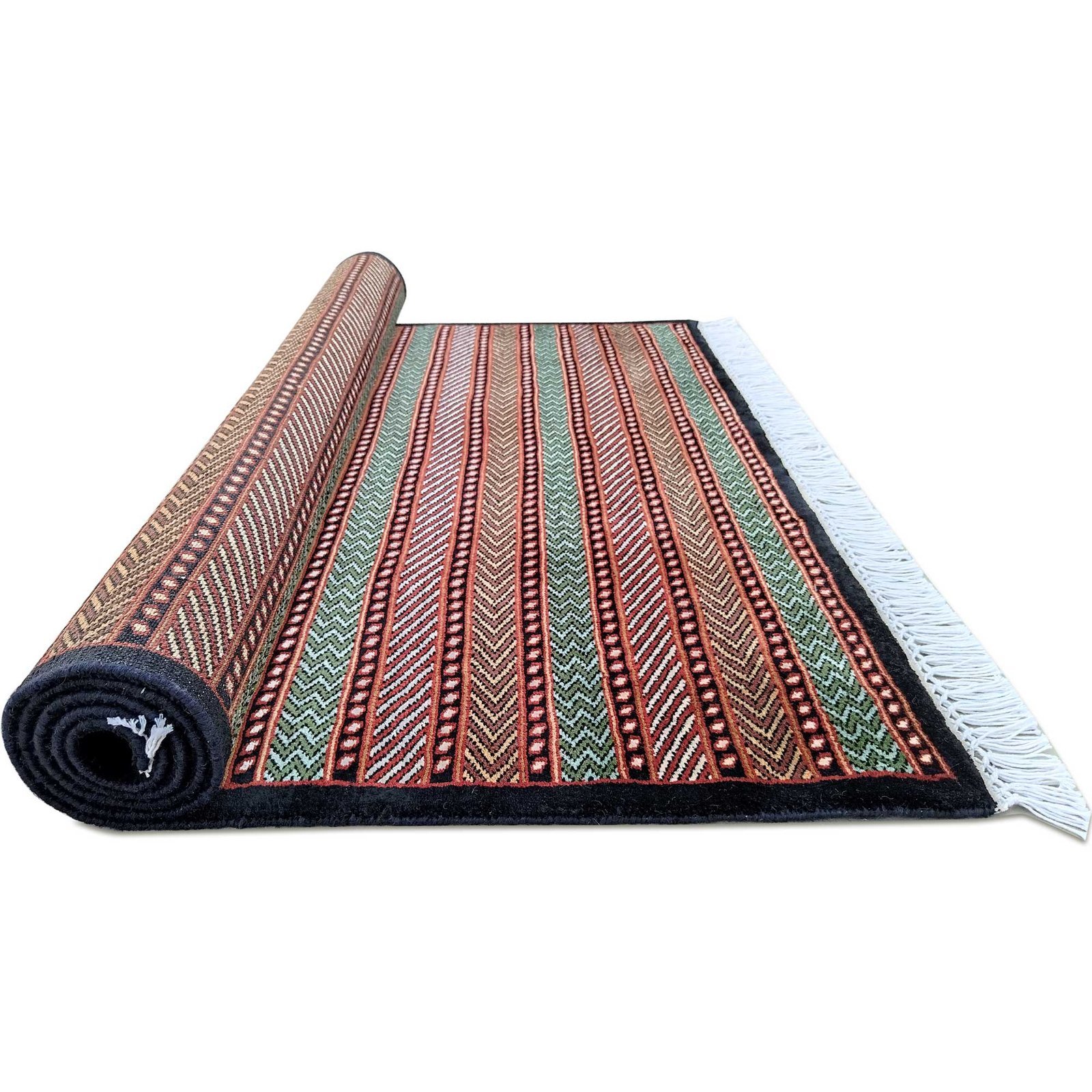 4x6 ft Black Hand Knotted Wool Carpet - Image 5