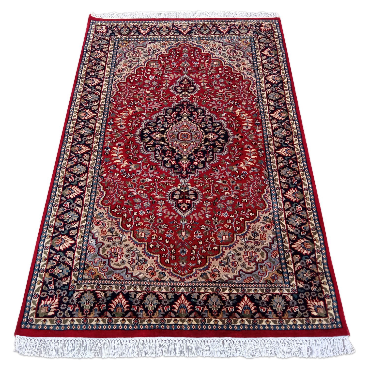 4x6 feet Hand Knotted Persian Wool Carpet Red - Image 2