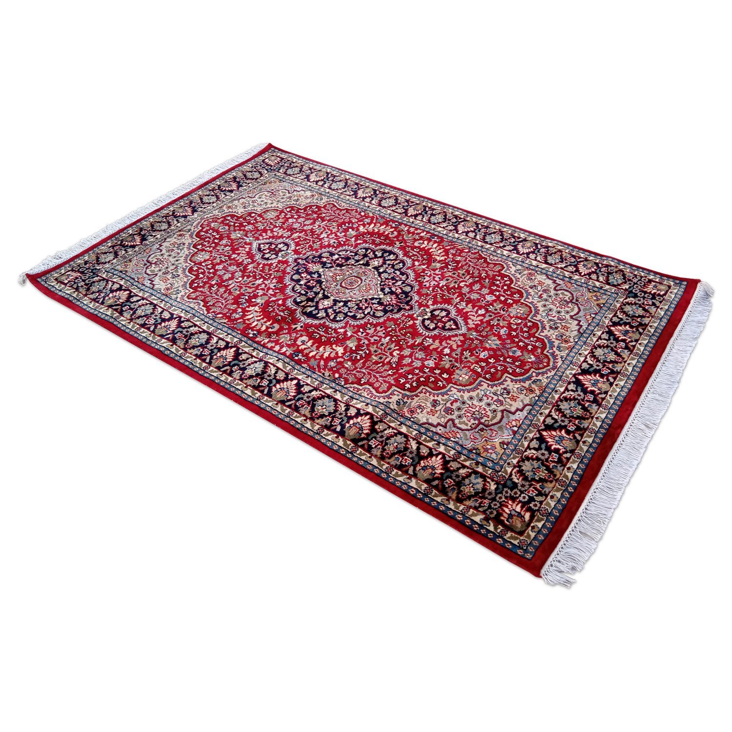 4x6 feet Hand Knotted Persian Wool Carpet Red - Image 3