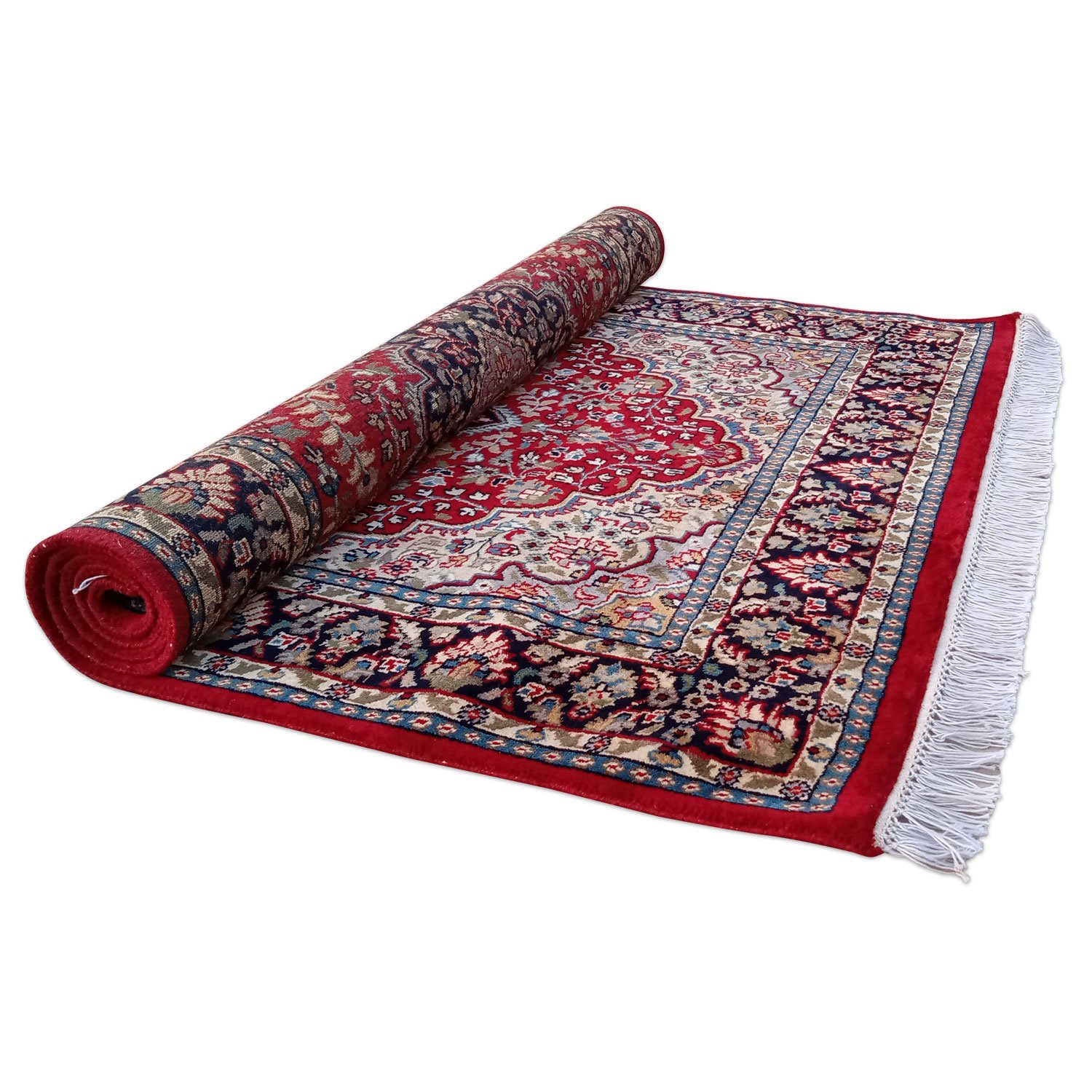 4x6 feet Hand Knotted Persian Wool Carpet Red - Image 5