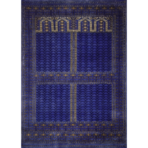 5×7 feet Purple Hand Knotted Parda Carpet Wool