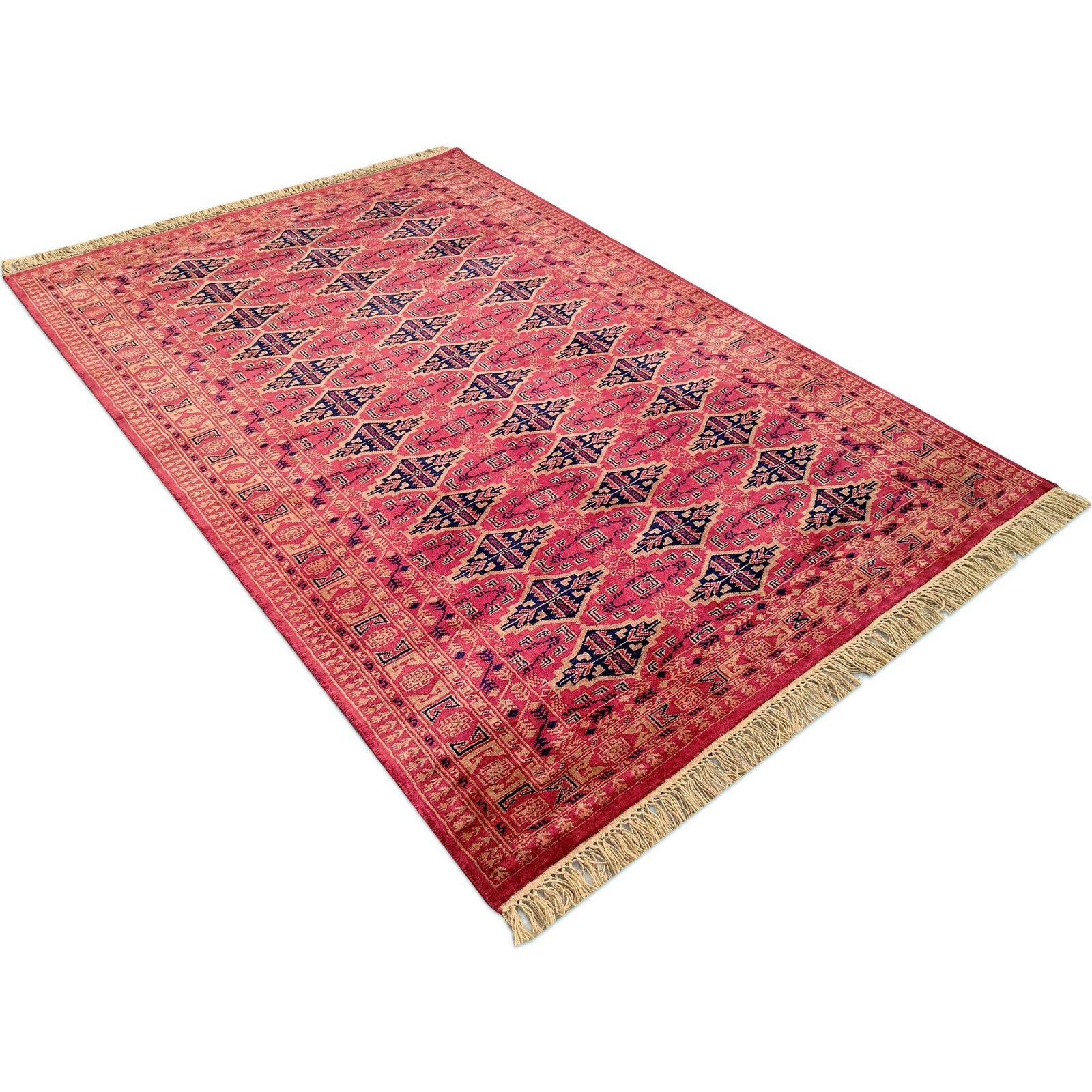 5x7 Feet Hand Knotted Red Wool Carpet Tribal - Image 5