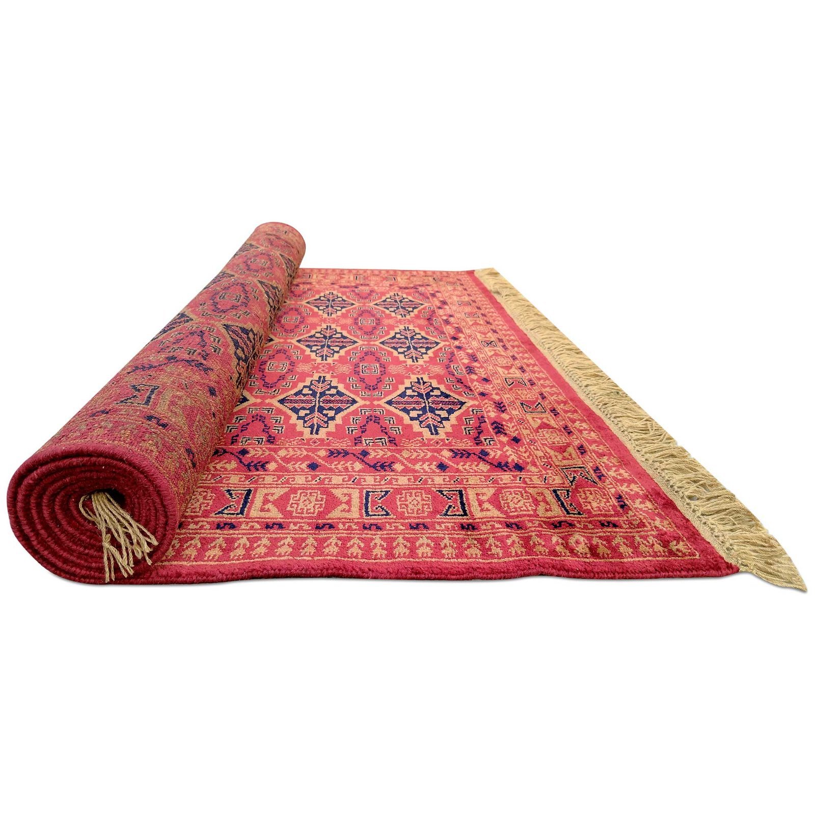 5x7 Feet Hand Knotted Red Wool Carpet Tribal - Image 2