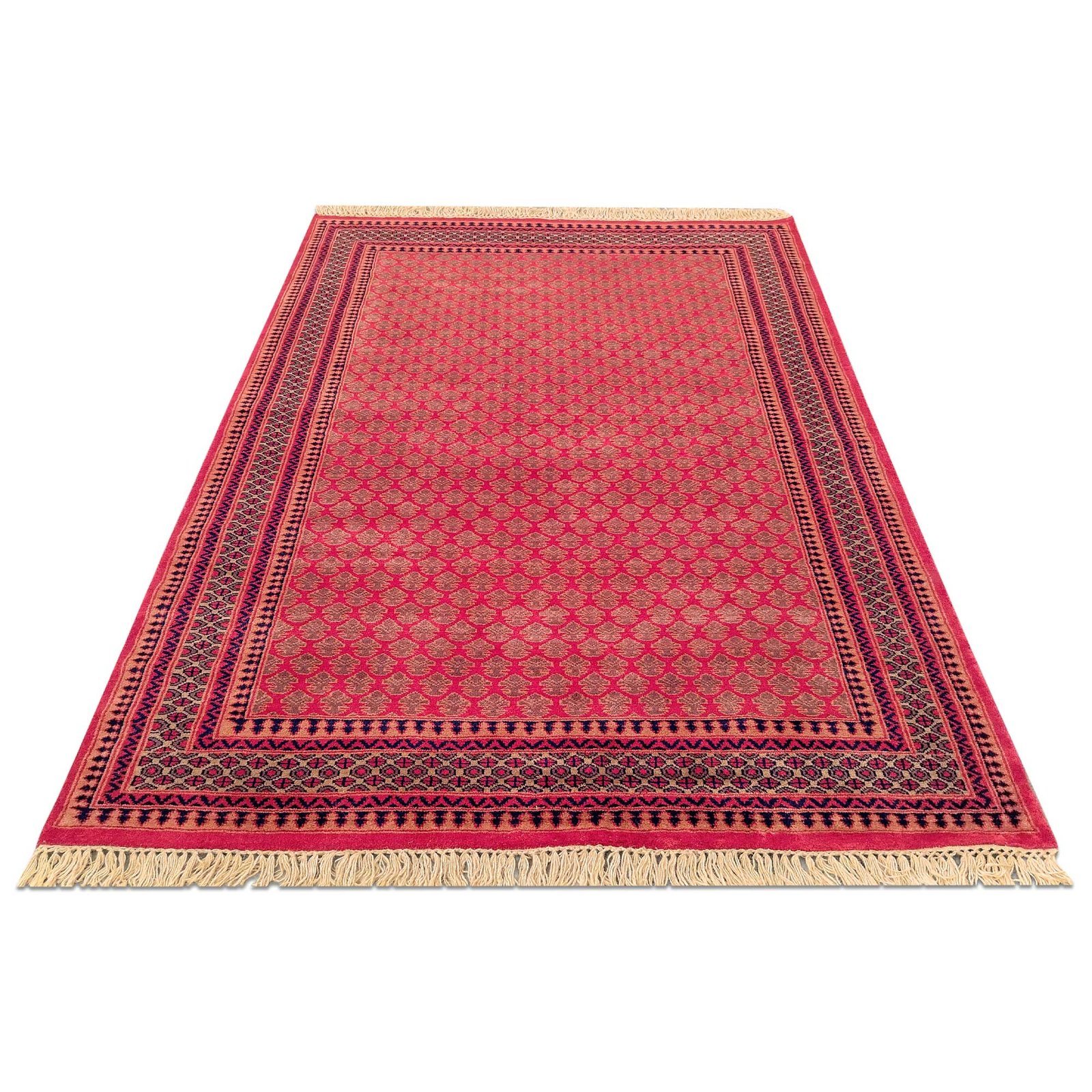 5x7 Feet Hand Knotted Red Wool Carpet - Image 2