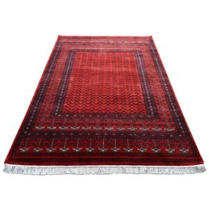 5x7 ft Hand Knotted Wool Carpet Burnt orange Parda