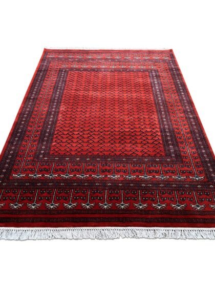 5x7 ft Hand Knotted Wool Carpet Burnt orange Parda