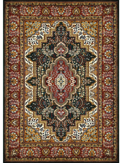 5×7 feet Green Hand Knotted Persian Carpet Wool