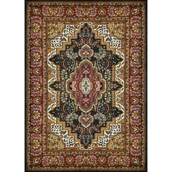5×7 feet Green Hand Knotted Persian Carpet Wool