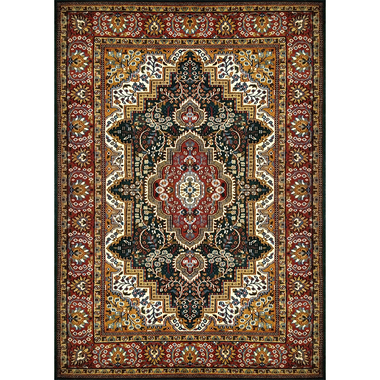 5×7 feet Green Hand Knotted Persian Carpet Wool