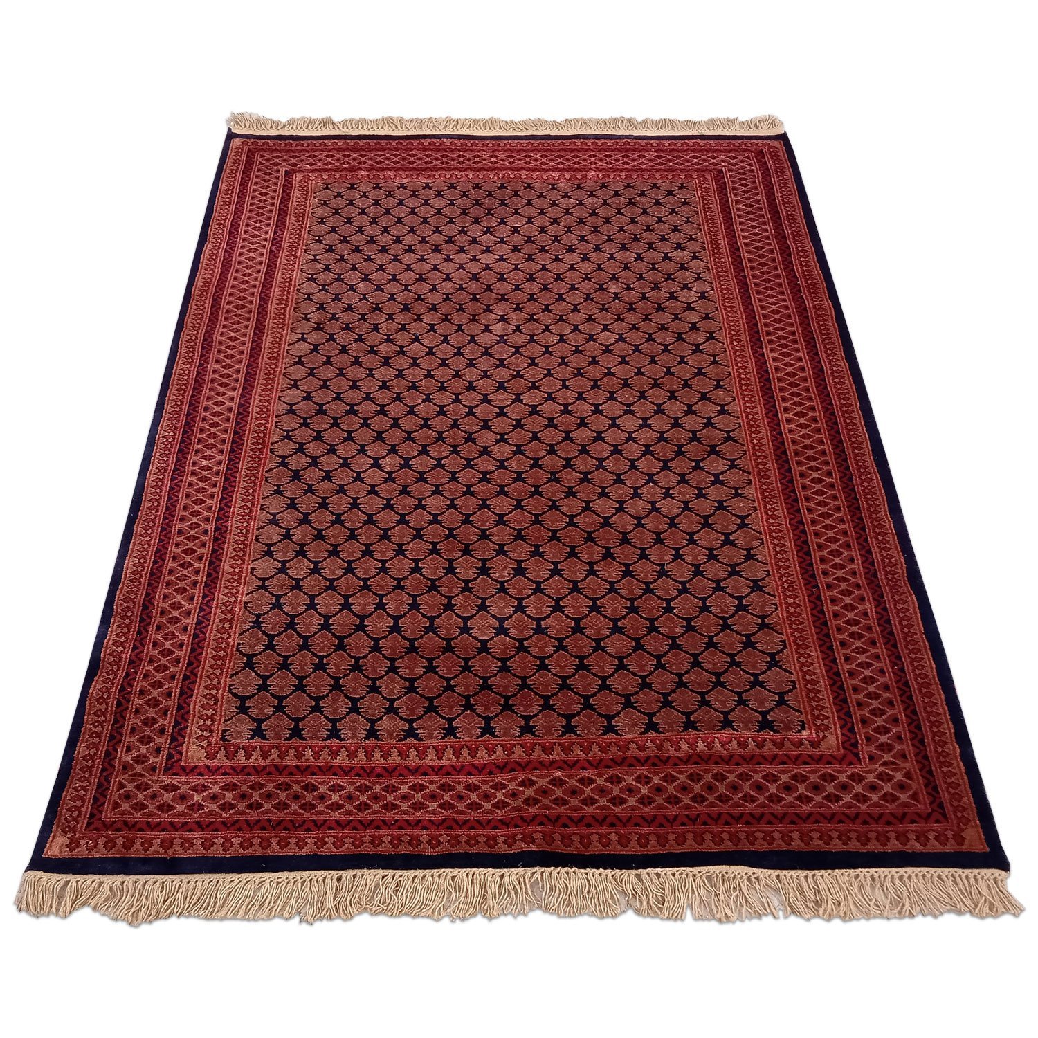 5×7 Feet Wool Black Hand Knotted Lichi Carpet - Image 2