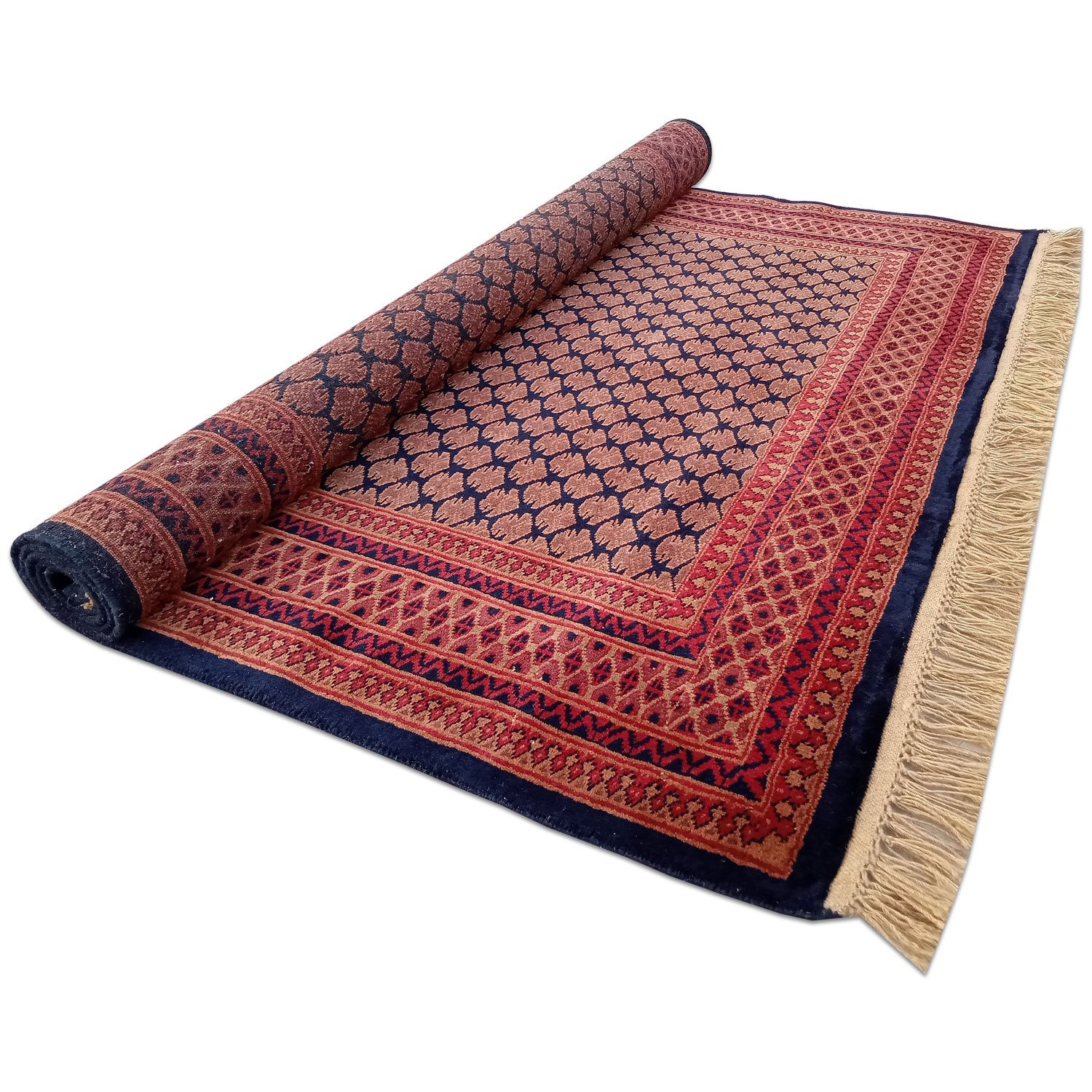 5×7 Feet Wool Black Hand Knotted Lichi Carpet - Image 4