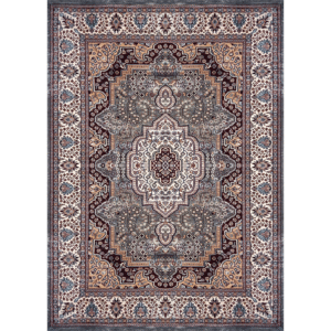 5×7 feet Grey Hand Knotted Persian Carpet Bamboo Silk
