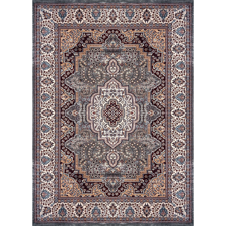 5×7 feet Grey Hand Knotted Persian Carpet Bamboo Silk