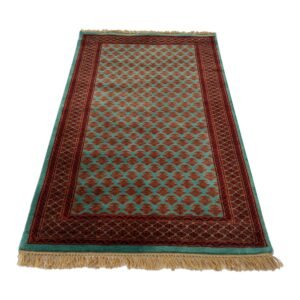 3×5 Feet Hand Knotted Lichi Wool Carpet Turquoise