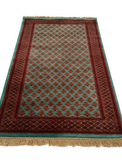 3×5 Feet Hand Knotted Lichi Wool Carpet Turquoise