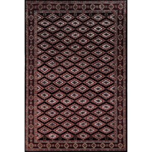6x9 ft Hand Knotted Woolen Carpet Black