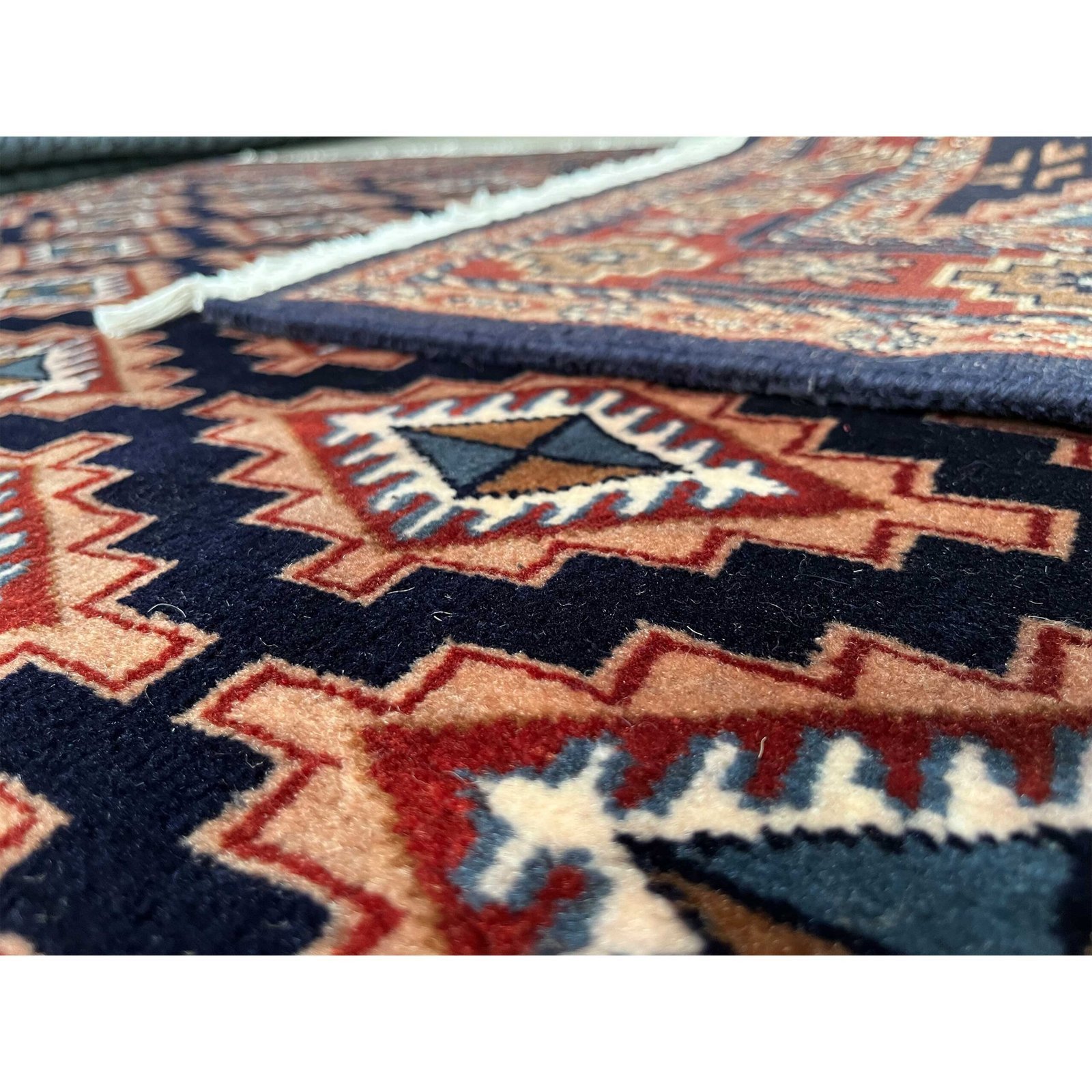 6x9 ft Hand Knotted Woolen Carpet Black - Image 5