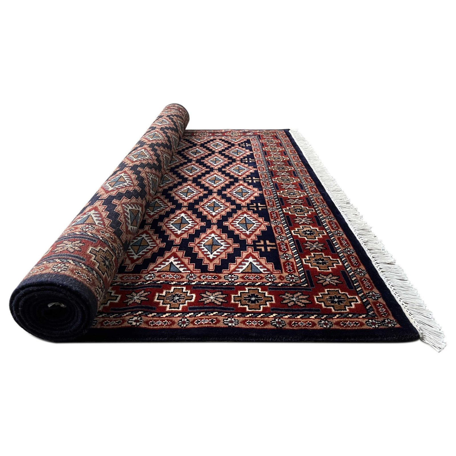 6x9 ft Hand Knotted Woolen Carpet Black - Image 3