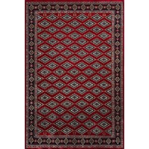 6x9 ft Hand Knotted Wool Carpet Red Barfi