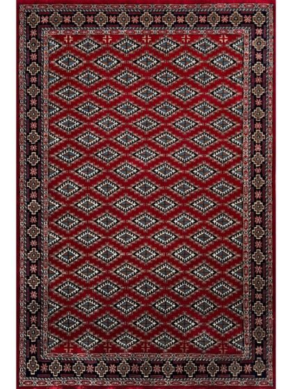 6x9 ft Hand Knotted Wool Carpet Red Barfi