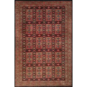 6x9 Feet Hand Knotted Wool Carpet Black & Brown