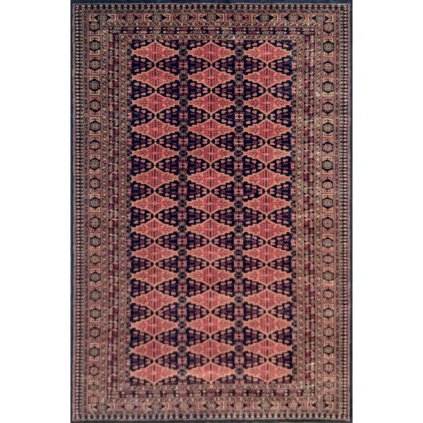 6x9 Feet Wool Black Handmade Tribal Carpet