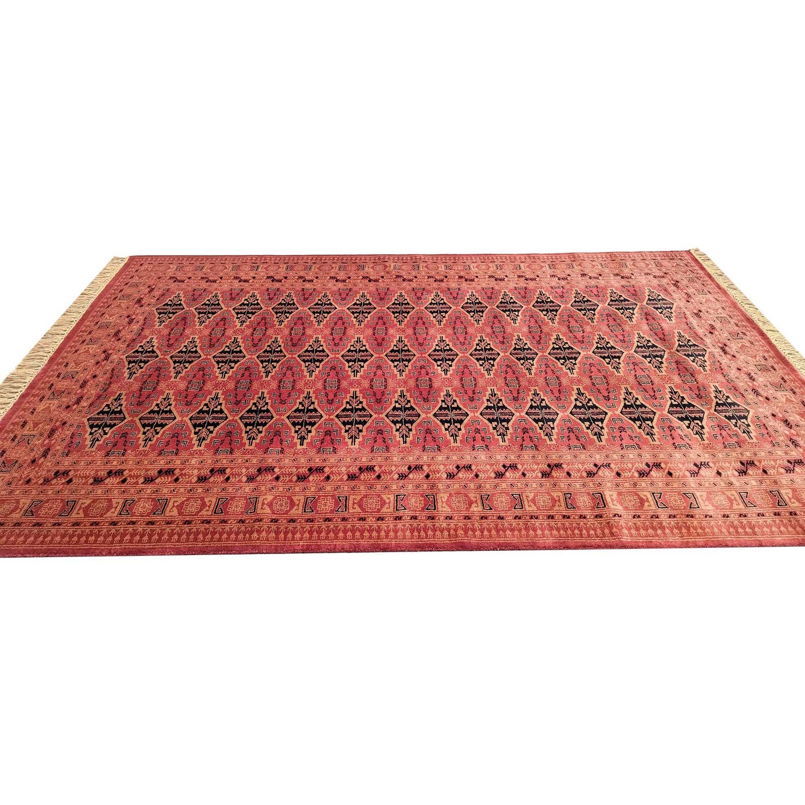 6x9 Feet Wool Red Hand Knotted Carpet - Image 6