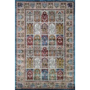 6x9 Feet Hand Knotted Blue Bamboo Silk Carpet Hamadan