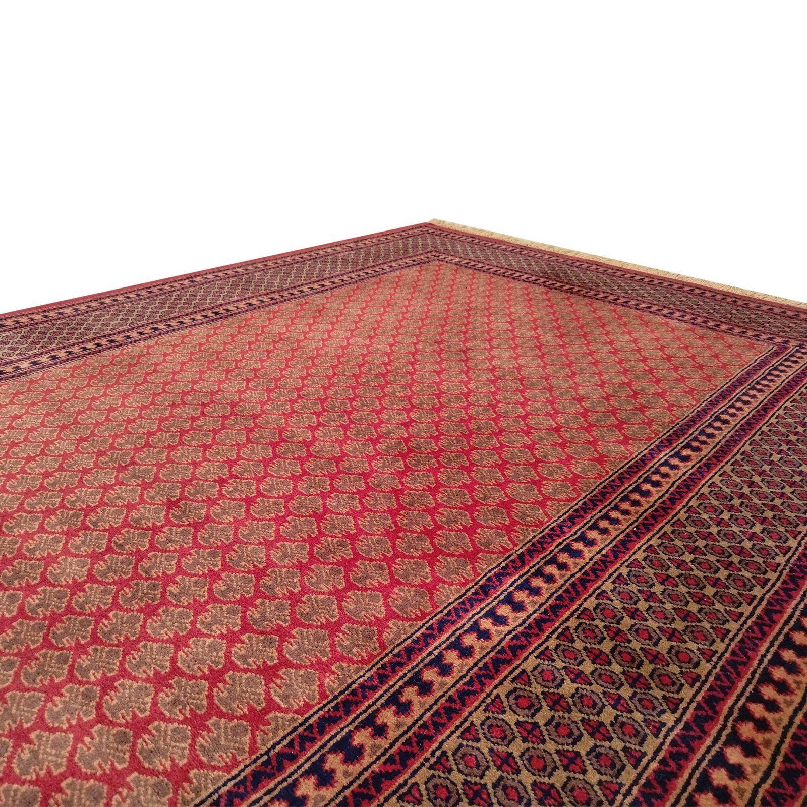 6x9 ft Hand Knotted Red Wool Carpet - Image 5
