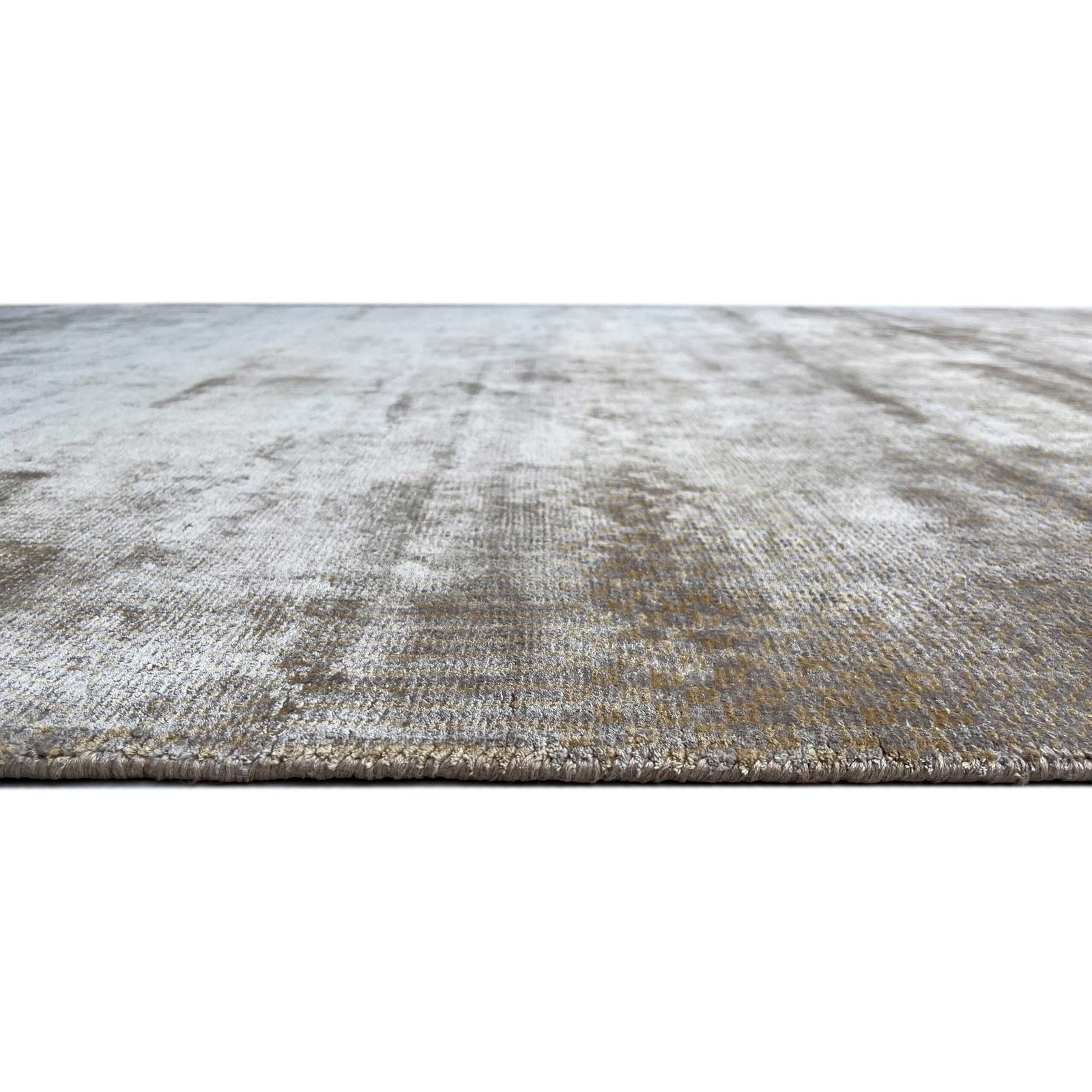 6x9 feet Hand Knotted Bamboo Silk Carpet and Beige Modern - Image 7